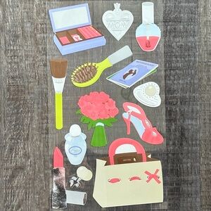 💞 New Makeup & Cosmetics Foil Scrapbook Stickers
